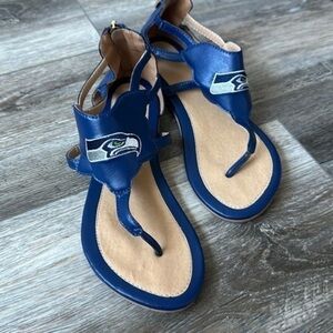 NFL shoes gladiator sandals size 6 royal blue green football
